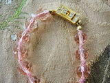 DAZZLING Vintage Swarovski PINK Cut Crystal Long Bead Necklace 30 inches Length Vintage Jewelry