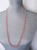 DAZZLING Vintage Swarovski PINK Cut Crystal Long Bead Necklace 30 inches Length Vintage Jewelry