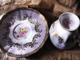 LOVELY English Bone China Teacup and Saucer by GROSVENOR Lush Cup and Saucer Vintage Tea Time China