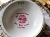 LOVELY English Bone China Teacup and Saucer by GROSVENOR Lush Cup and Saucer Vintage Tea Time China