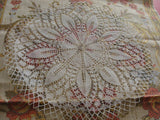 FINEST Vintage Hand Knitted LACE Doily Intricate Workmanship Fit To Be Framed Beautiful Addition To Lace Doilies Collection