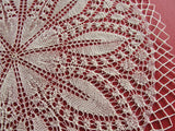 FINEST Vintage Hand Knitted LACE Doily Intricate Workmanship Fit To Be Framed Beautiful Addition To Lace Doilies Collection