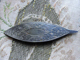 RARE Silver Antique Engraved TATTING Shuttle For Tatted Lace Making Authentic Old Beautiful Condition Needlework Sewing Tool