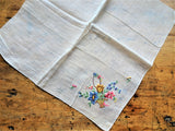 GORGEOUS Vintage Petit Point Handkerchief Hanky Finest Workmanship Hankie, Hand Embroidery,Perfect For Bride, Collector of Vintage Hankies