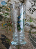 Beautiful Antique Hand Painted Glass Vase Lovely Hand Enamel Painted Pink Rose and Flowers Perfect Vanity Boudoir Shabby Chic Cottage Decor