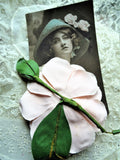 GORGEOUS Antique Large Pink Flower Corsage,1930s Roses Corsage,Vintage Millinery Flowers, Fabric Flowers, Photo Prop,Wedding Floral, Collectible Fabric Flowers