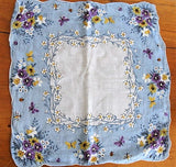 LOVELY Vintage Printed Hanky Handkerchief Hankie Collectible Vintage Printed Hankies