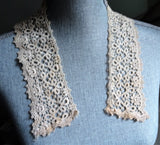 BEAUTIFUL Antique Lace Collar, Openwork Floral Pattern, Perfect For Heirloom Sewing,Collectible Vintage Collars