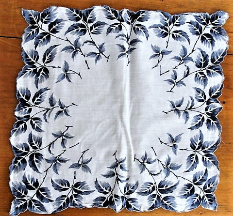 VINTAGE 50s Printed Hanky Handkerchief Hankie  Perfect To Frame or Give As Gift Collectible Printed Hankies