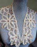 LOVELY Victorian French Lace Collar,Hand Made Creamy Ivory Color Lace,Victorian Edwardian Lace,Antique Bridal Lace,Collectible Lace