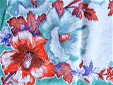 1950s COLORFUL Vintage Printed Hanky Handkerchief Perfect To Frame or Give As Gift Collectible Printed Hankies
