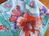 1950s COLORFUL Vintage Printed Hanky Handkerchief Perfect To Frame or Give As Gift Collectible Printed Hankies