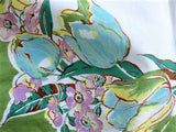 1950s BEAUTIFUL Vintage Printed Hanky Hankie Handkerchief Lush Flowers Frame It Give As Gift Collectible Printed Hankies