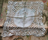 BEAUTIFUL Antique Maltese Lace Silk Handkerchief Hanky,Perfect For Bride,Special Wedding Hankie,Collectible Vintage Hankies