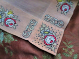 BEAUTIFUL Art Deco Hand Embroidered Hanky, Unusual, Exceptional Hand Embroidery Work,Lovely Vintage Hankie,Handkerchief,Wedding Bridal Hanky Collectible Hankies