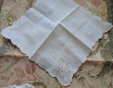 PRETTY Vintage Art Deco Hanky ,Linen Handkerchief, Boudoir  Hankie ,French Hanky,Frame It,Collectible Vintage Hankies