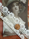 LOVELY Antique Fine Lace Trims ,Delicate Pattern, Ideal For Dolls,Bridal Dress,Fine Heirloom Sewing, Collectible Vintage Lace
