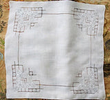 Lovely Vintage WEDDING HANDKERCHIEF Deco Drawn Thread Gorgeous Bridal Hankie Stunning Applique Work Finest Linen Hanky Never Used