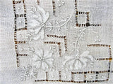 Lovely Vintage WEDDING HANDKERCHIEF Deco Drawn Thread Gorgeous Bridal Hankie Stunning Applique Work Finest Linen Hanky Never Used