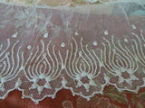 RESERVED WONDERFUL Antique French Netted Lace Trim,Delicate Pattern, Ideal For Dolls,Bridal Dress,Fine Heirloom Sewing, Collectible Vintage Lace
