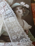 BEAUTIFUL Antique French Lace Trim,Delicate Pattern, Ideal For Dolls,Bridal Dress,Fine Heirloom Sewing, Collectible Vintage Lace