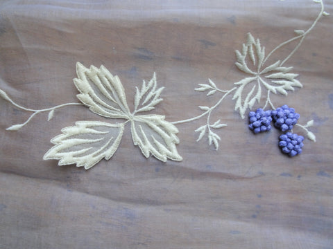 RESERVED DREAMY Antique Organdy Fabric,Salesmans Sample, Embroidered Pink Flowers on White Organza, For Heirloom Sewing, Fine Craft Projects,Collectible Vintage Fabrics