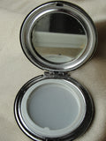 VINTAGE 1940s Ladies Powder Compact, Celluloid and Silver Metal Purse Compact,Vintage Powder Mirror Compact, Art Deco Purse Compact,Collectible Compacts