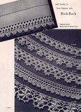 VINTAGE 1940s Coats n Clarks Crochet Book 254 Lace Crocheted Edgings Hairpin Lace Patterns Collar Cuffs Motifs Lovely Designs