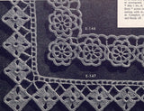 VINTAGE 1940s Coats n Clarks Crochet Book 254 Lace Crocheted Edgings Hairpin Lace Patterns Collar Cuffs Motifs Lovely Designs
