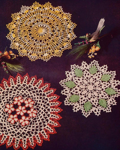 VINTAGE 1950s Star 87 Crochet Book Doilies Gems of Color Crocheted Patterns Beautiful Figural Lace Flower Ruffle Hairpin Lace Doilies
