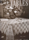 1940s Clarks Crochet for Tables Book No. 202 Beautiful Patterns For Crocheted Table Linens