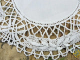 BEAUTIFUL 1920s Vintage Cluny Wide Bobbin Lace Edge Linen Doily Table Topper Highly Decorative Vintage Linens Downton Abbey Great Gatsby Era