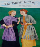 1950s LOVELY Festive Stoles and Blouses Crochet Patterns Coats & Clark's Book No. 296