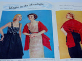 1950s LOVELY Festive Stoles and Blouses Crochet Patterns Coats & Clark's Book No. 296
