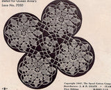 1940s Vintage CROCHET Lace Book Coats Clark 238 Old New Crochet Favorites Patterns Doilies Tablecloths Aprons Bedspreads and More