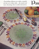 1940s Vintage Crochet Book Figural Floral Doilies # 258 Daffodil Pansy Daisy Irish Rose Aster Lovely Patterns