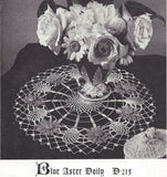 1940s Vintage Crochet Book Figural Floral Doilies # 258 Daffodil Pansy Daisy Irish Rose Aster Lovely Patterns
