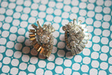 Fabulous Large 1950s Vintage Fancy Rhinestone Earrings