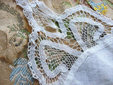 BEAUTIFUL Antique Lace Hankie BRIDAL WEDDING Handkerchief Hanky Battenberg Lace Perfect Bride to Be Bridal Wedding Something Old Present