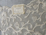 GORGEOUS 20s-30s French Lace Cape Collar Capelet Tambour Embroidered Lace Flowers Gatsby Flapper Downton Abbey Bridal Vintage Clothing