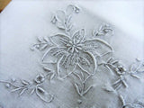 vintage WEDDING HANDKERCHIEF Lovely  Drawn Thread Gorgeous Bridal Hankie Stunning Drawnthread Work Finest Linen Hanky
