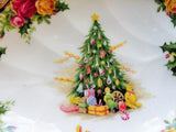 CHARMING Vintage CHRISTMAS MAGIC By Royal Albert English Bone China Candy Serving Dish Country Roses Perfect For The Holidays or as a Gift