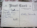 Antique Christmas Greeting Postcard,JOLLY Old St Nick,SANTA Claus,Embossed Toys,Decorative Holiday Decor,Collectible Vintage Christmas Cards