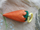 BEAUTIFUL Antique Strawberry or Carrot Emery Pincushion, Antique Needlework tool, Antique Sewing Cushion,Hang from a Chatelaine, Collectible