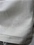 ANTIQUE Linen Damask Art Deco Pattern Guest Towel, 1920s Quality Vintage Linen Towel, Housewarming Gift, French Cottage, Farmhouse Decor