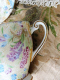 BEAUTIFUL Vintage CHINTZ Footed Teacup and Saucer Windsor English Bone China Floral Cup and Saucer Bridal Showers Tea Parties,Gifts