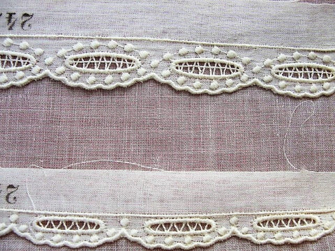 LOVELY 1920s Antique Swiss Embroidered Lace Trim Doll Size Salesmans Sample  Perfect To Frame Antique Sampler Collectible One of A Kind Gift