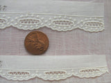 LOVELY 1920s Antique Swiss Embroidered Lace Trim Doll Size Salesmans Sample  Perfect To Frame Antique Sampler Collectible One of A Kind Gift