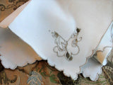 ELEGANT MADEIRA Linen Napkins Luncheon Tea Time Dinner Napkins Set Quality Linen Napkins Ecru Cutwork Dinner Party Linens Lover Gift