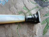 Antique Victorian Romantic Writers Seal, Wax Seal, Sceau Lustrous Mother of Pearl Handle No Monogram Lovely Addition to Collection, Gift